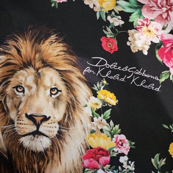 DJ Khaled Khaled Dolce & Gabbana Men's Hoodie With Lion Mix Print Size 50/Large - Picture 2 of 9
